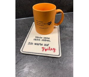 Stickserie ITH - Mug Rug 23x Freche Sprüche